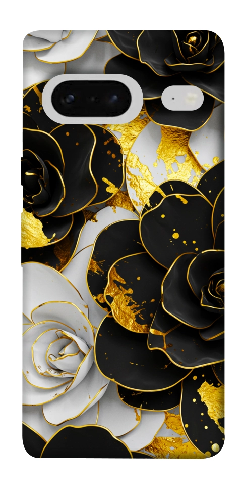 Чохол Flower black-white для Google Pixel 7