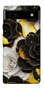 Чохол Flower black-white для Google Pixel 6A