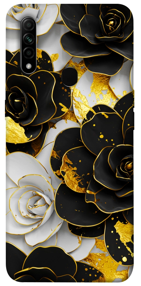 Чехол Flower black-white для Oppo A8