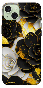 Чехол Flower black-white для iPhone 15 Plus