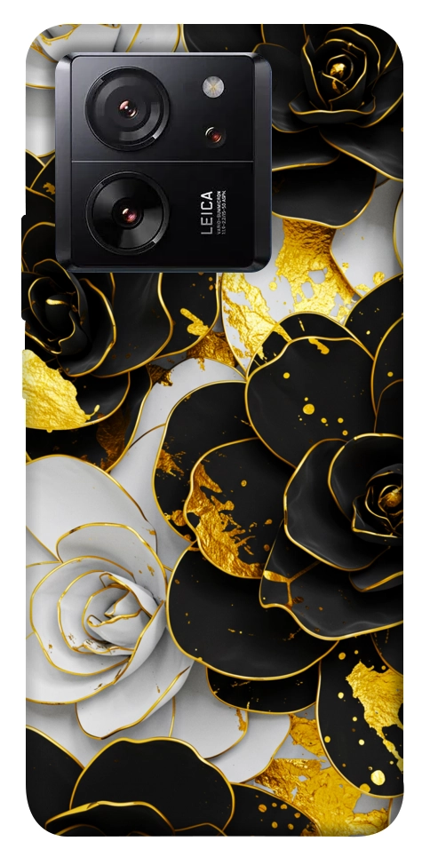 Чехол Flower black-white для Xiaomi 13T Pro