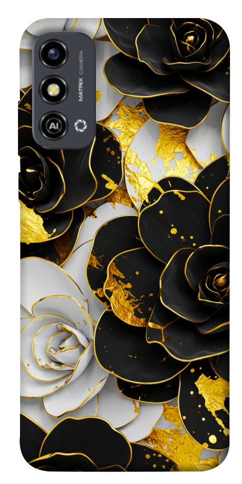 Чохол Flower black-white для ZTE Blade A53