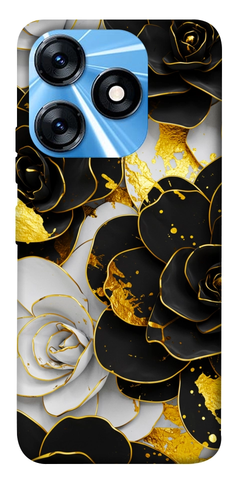 Чехол Flower black-white для TECNO Spark 10