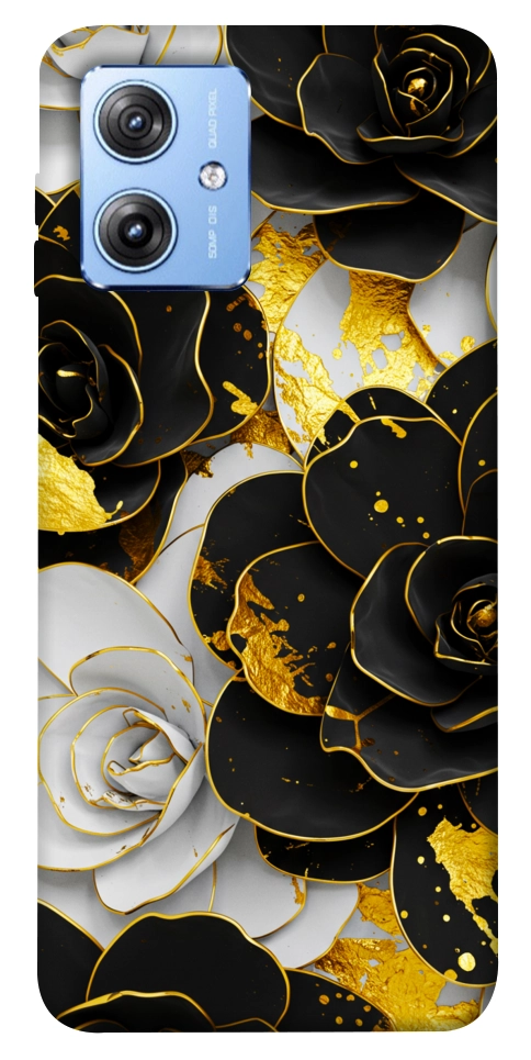 Чохол Flower black-white для Motorola Moto G84