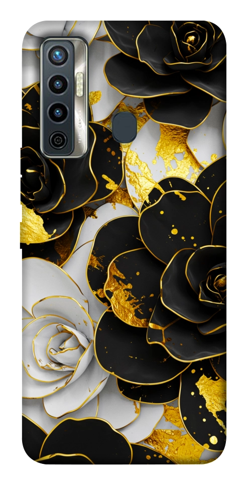 Чехол Flower black-white для TECNO Camon 17