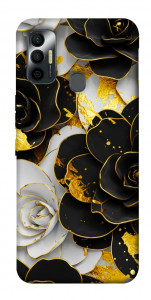 Чохол Flower black-white для TECNO Spark 7