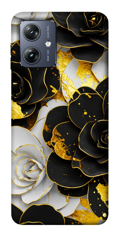 Чехол Flower black-white для Motorola Moto G54