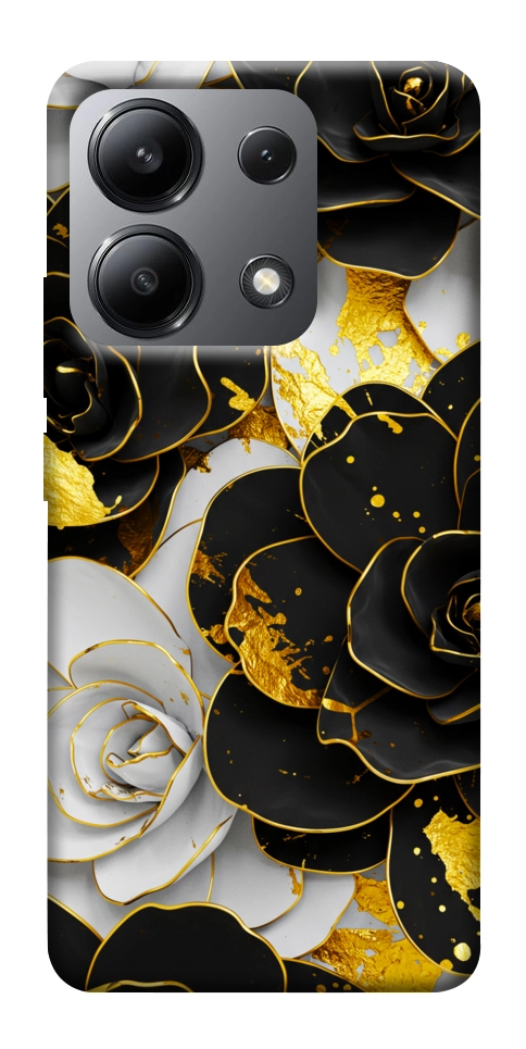 Чехол Flower black-white для Xiaomi Redmi Note 13 4G