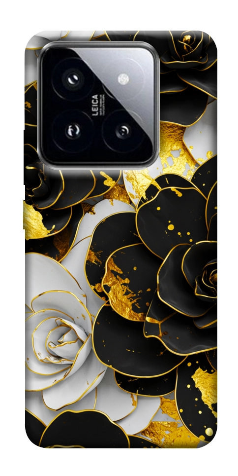 Чохол Flower black-white для Xiaomi 14 Pro