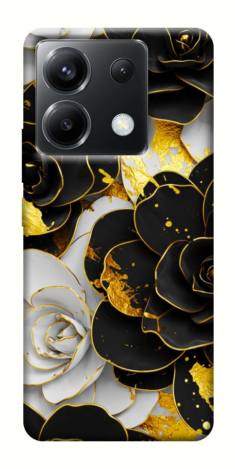 Чехол Flower black-white для Xiaomi Poco X6