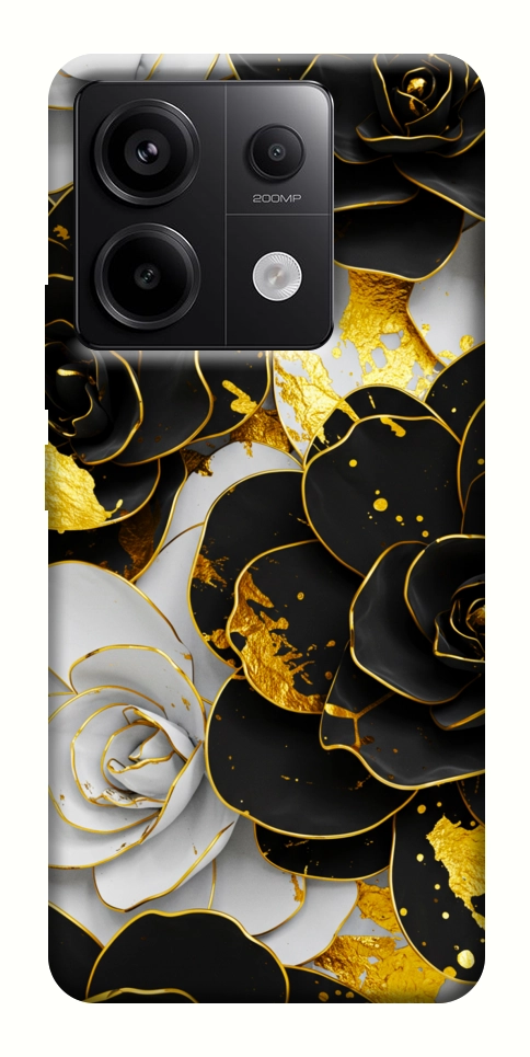 Чехол Flower black-white для Xiaomi Redmi Note 13 Pro 4G