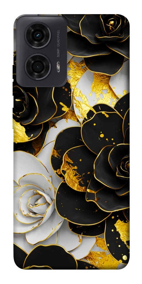 Чехол Flower black-white для Motorola Moto G24