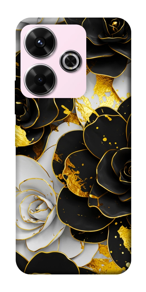 Чохол Flower black-white для Xiaomi Redmi 13 4G