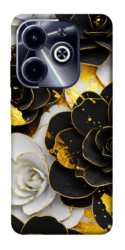 Чохол Flower black-white для TECNO Spark Go 2024