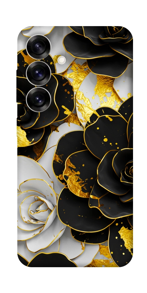 Чехол Flower black-white для Galaxy S25