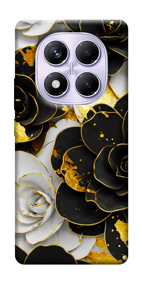 Чехол Flower black-white для Xiaomi Redmi Note 14 Pro 4G