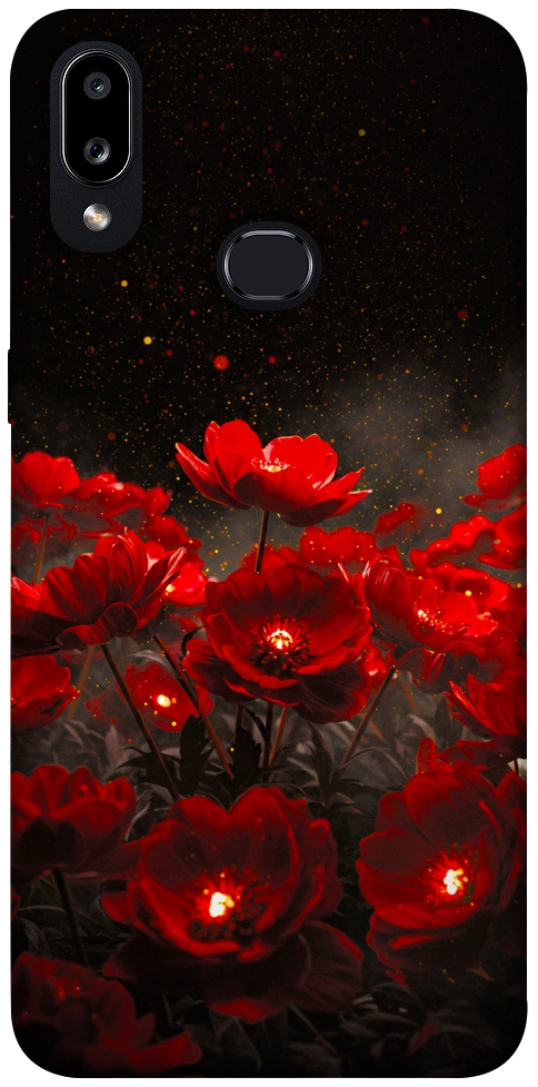 Чехол Burning flowers для Galaxy A10s (2019)