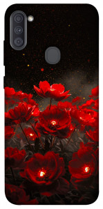 Чехол Burning flowers для Galaxy A11 (2020)