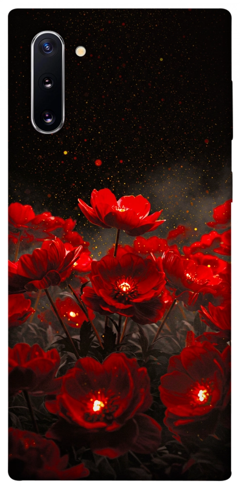 Чехол Burning flowers для Galaxy Note 10 (2019)