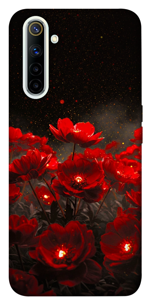 Чохол Burning flowers для Realme 6