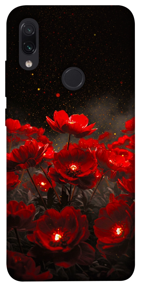 Чехол Burning flowers для Xiaomi Redmi Note 7