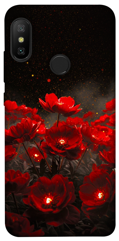 Чохол Burning flowers для Xiaomi Redmi 6 Pro