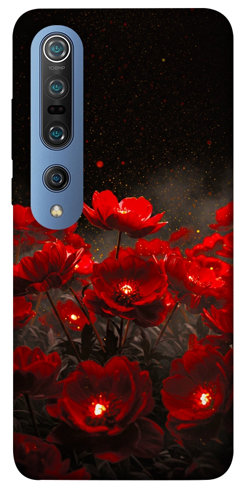 Чохол Burning flowers для Xiaomi Mi 10