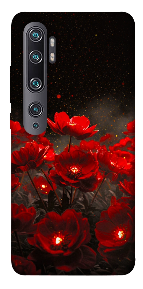 Чохол Burning flowers для Xiaomi Mi Note 10