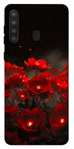 Чехол Burning flowers для Galaxy A21