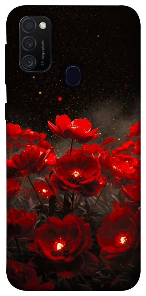 Чохол Burning flowers для Galaxy M30s