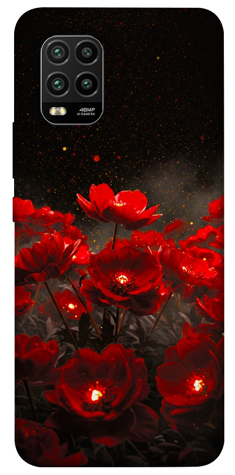 Чохол Burning flowers для Xiaomi Mi 10 Lite