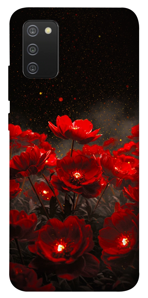 Чехол Burning flowers для Galaxy A02s