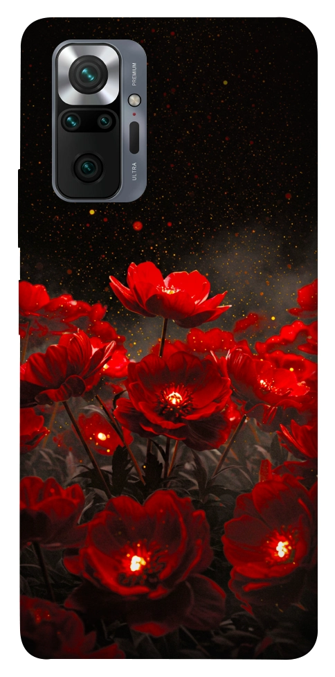 Чехол Burning flowers для Xiaomi Redmi Note 10 Pro