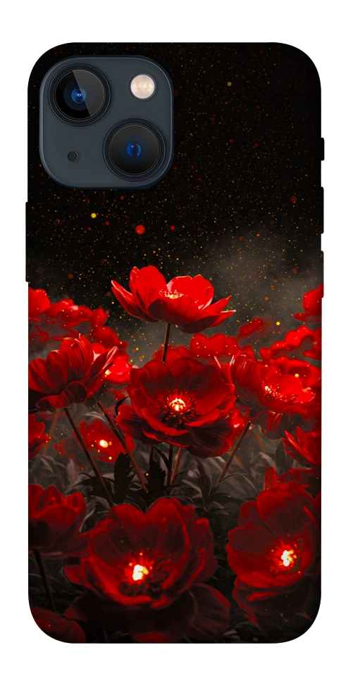 Чехол Burning flowers для iPhone 13 mini