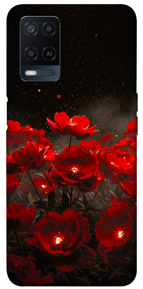 Чехол Burning flowers для Oppo A54 4G