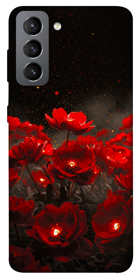 Чохол Burning flowers для Galaxy S21 FE