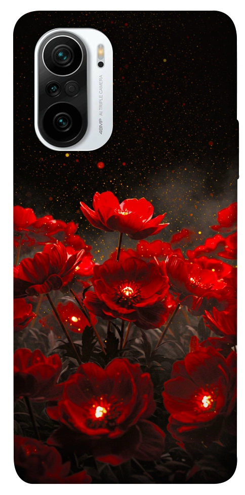 Чохол Burning flowers для Xiaomi Redmi K40