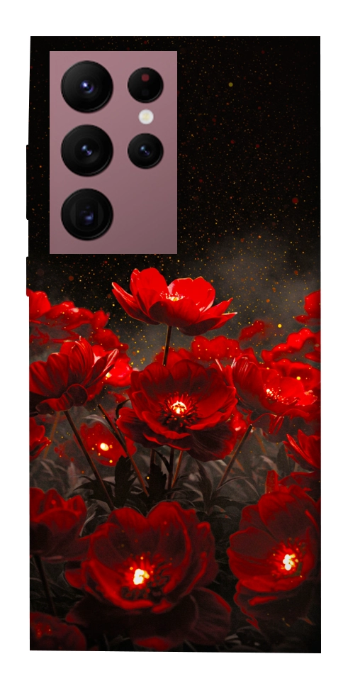 Чехол Burning flowers для Galaxy S22 Ultra