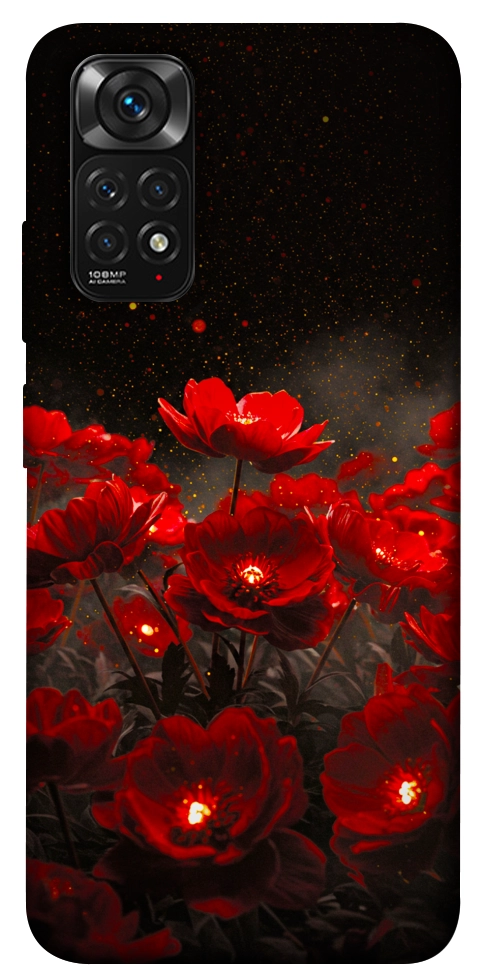 Чохол Burning flowers для Xiaomi Redmi Note 11 (Global)