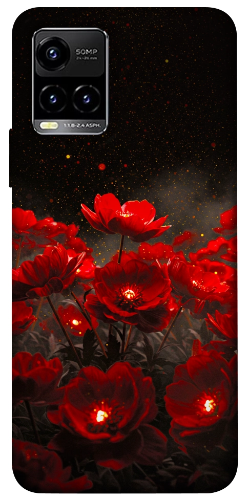 Чохол Burning flowers для Vivo Y21