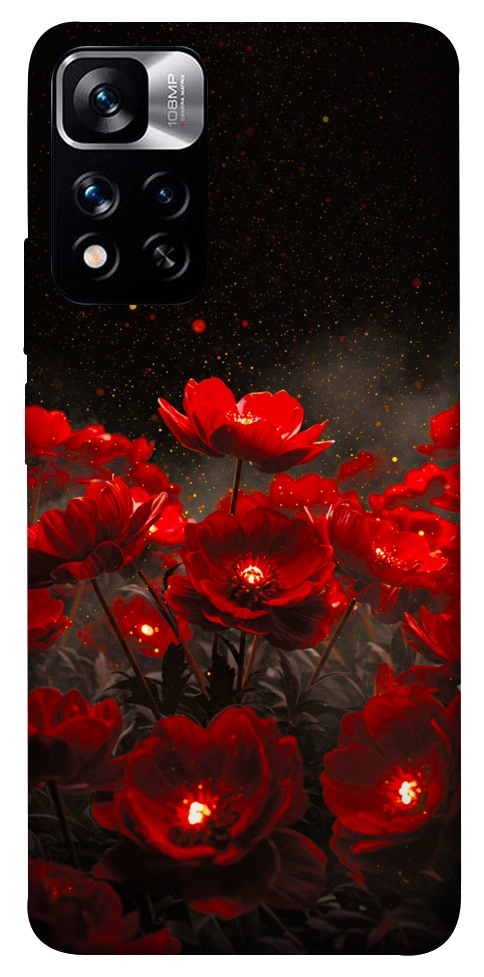 Чохол Burning flowers для Xiaomi Redmi Note 11 5G