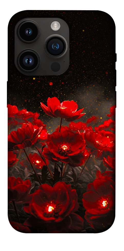 Чохол Burning flowers для iPhone 14 Pro