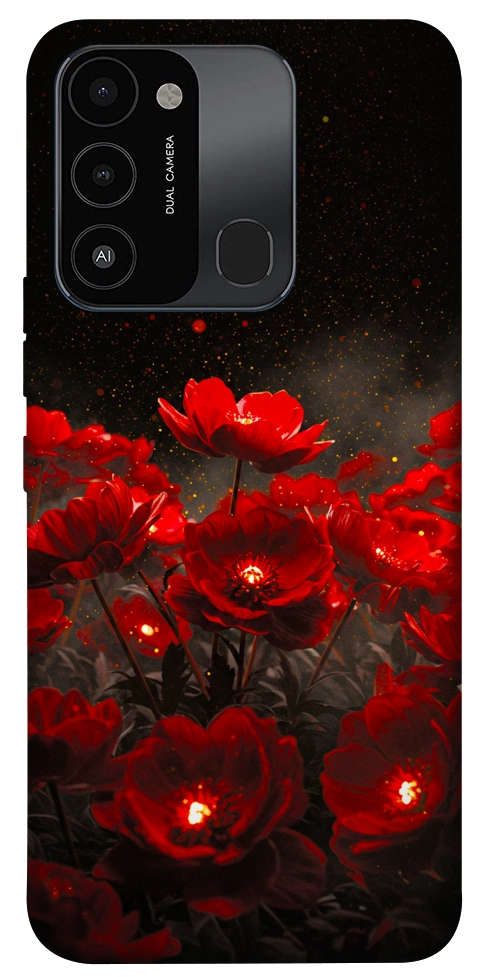 Чохол Burning flowers для TECNO Spark 8C