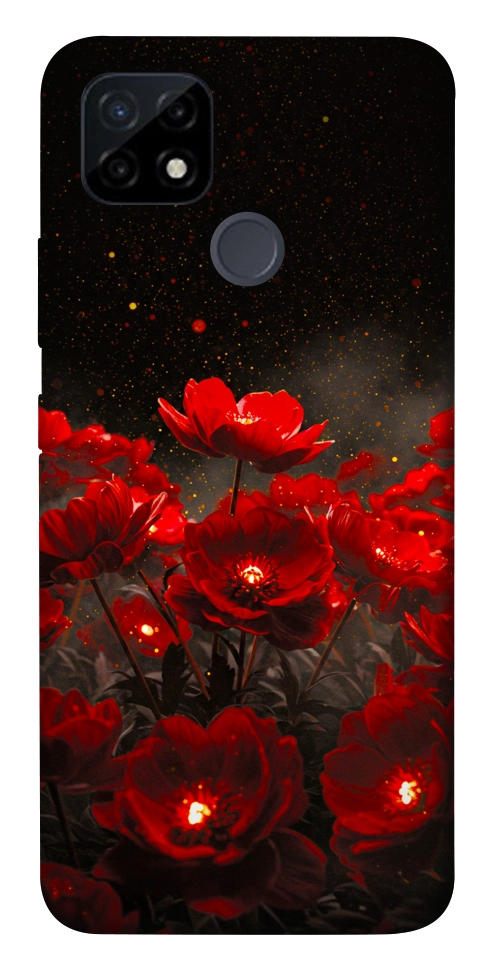 Чехол Burning flowers для Realme C21Y