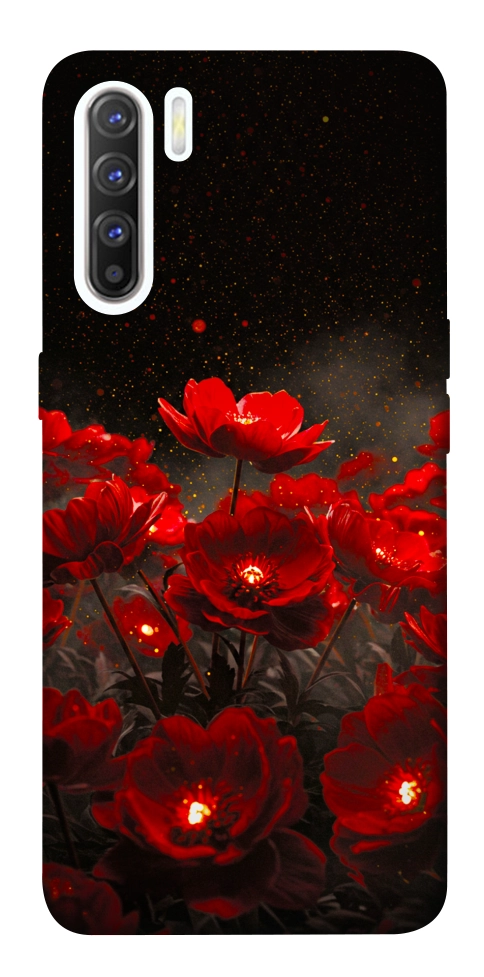 Чехол Burning flowers для Oppo Reno 3