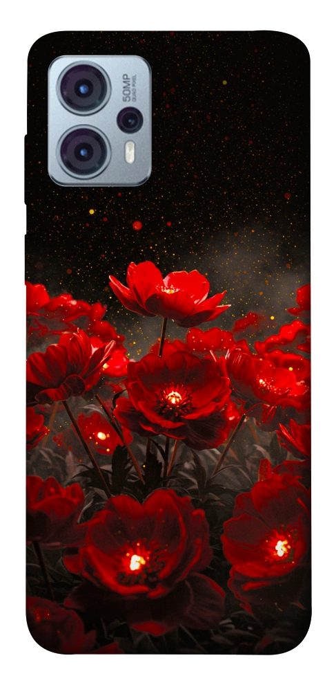 Чехол Burning flowers для Motorola Moto G23