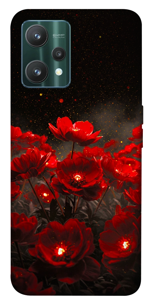 Чехол Burning flowers для Realme 9 Pro