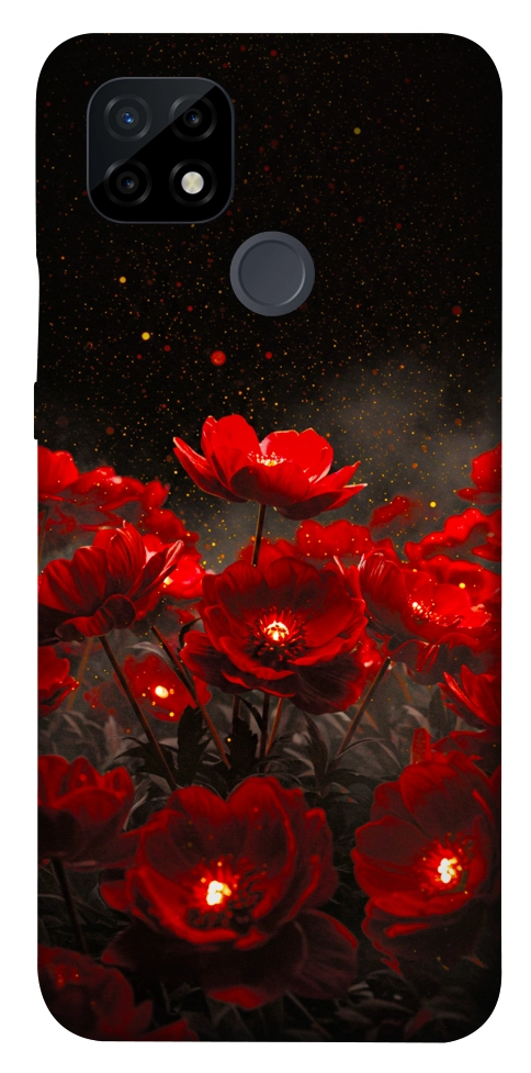 Чохол Burning flowers для Realme C21