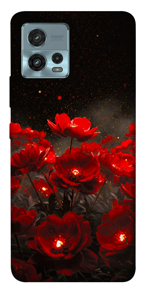 Чохол Burning flowers для Motorola Moto G72