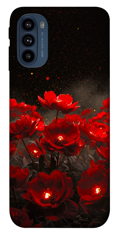 Чехол Burning flowers для Motorola Moto G41